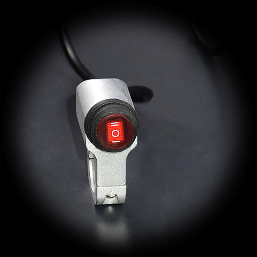 12V 16A Universal Motorcycle 7/8" 22mm Handlebar Headlight Switch Control W/ LED