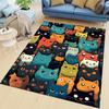 Full Cartoon Cat Carpet Creative Stacking Cat Pattern Rug Living Room Bedroom Cute Home Decoration Entrance Large Anti Slip Mat