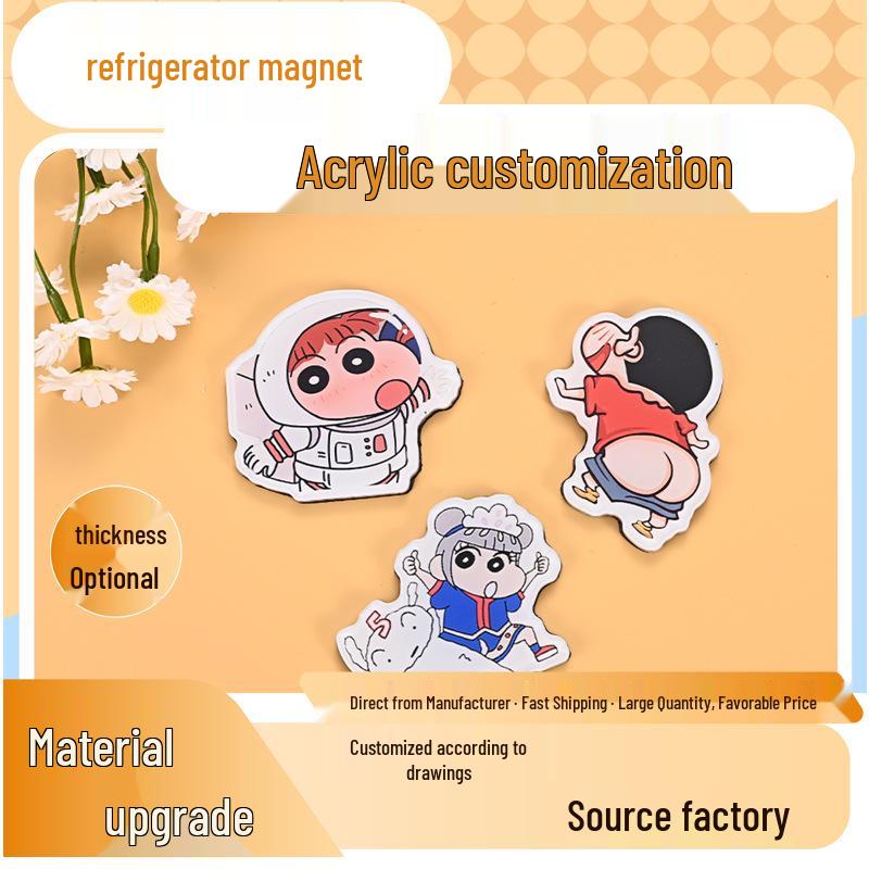 Custom Acrylic Soft Magnetic Cartoon DIY Epoxy Resin Chinese Style City Refrigerator Magnets