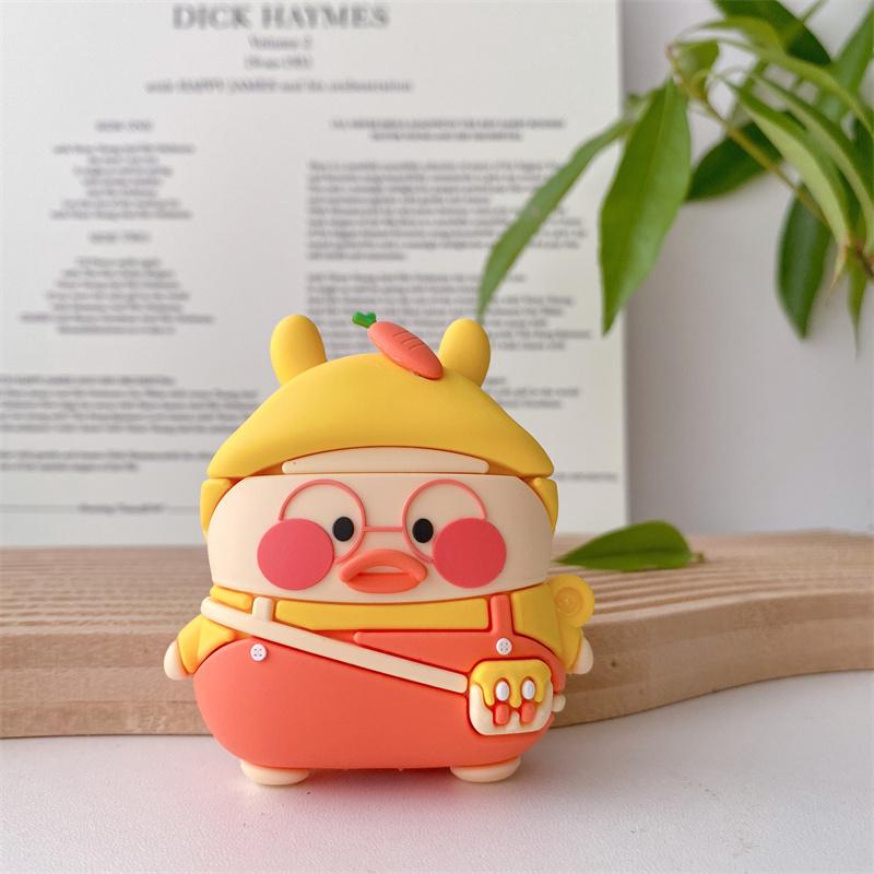 3D bulky duck For Airpods Pro 2 Case For Apple Airpods 1 2 3 Pro 2 Earphone Case Cute Wireless Charging Headset Cover Cartoon