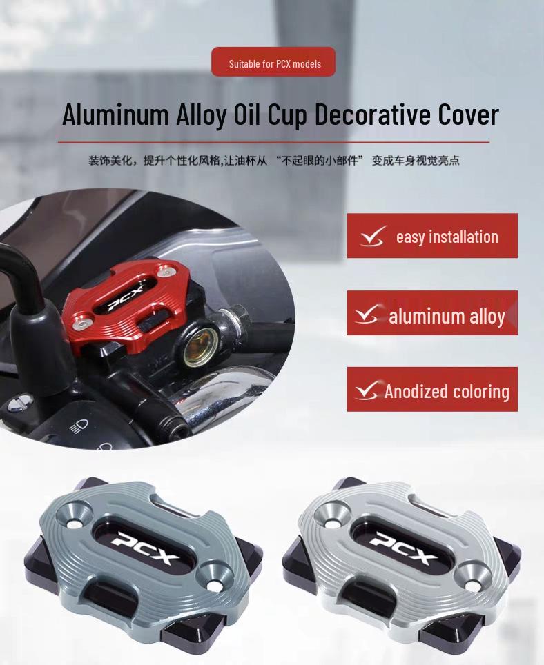 CNC Aluminum Disc Brake Master Cylinder Oil Tank Cover for Honda PCX150/160/125 Motorcycle