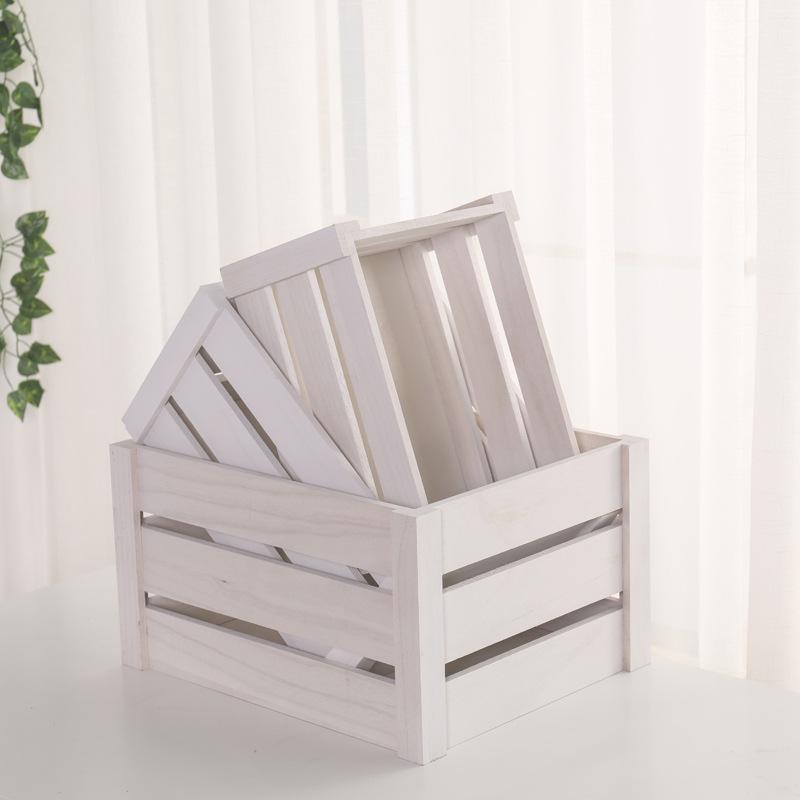 Cassa di Stoccaggio in Legno Vintage Usurata: Espositore Decorativo per Oggetti Vari e Scatola Cornice per Matrimonio