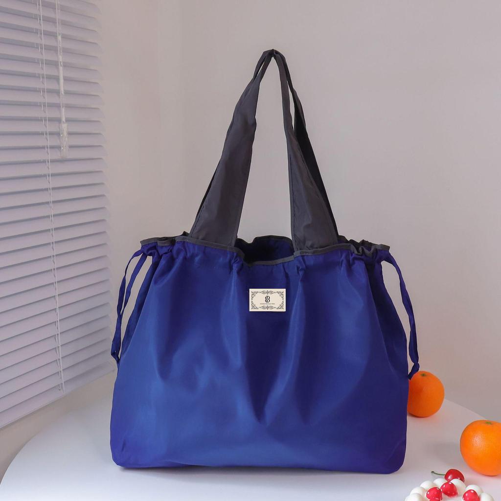 Eco-Friendly Foldable Single Shoulder Tote Bag - Portable, Large Capacity Grocery Bag
