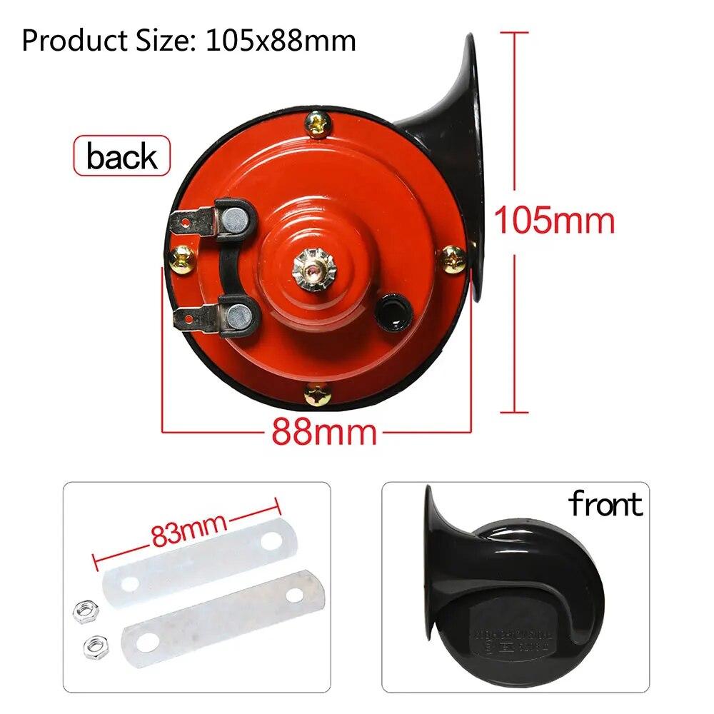 12V 300DB Super Loud Car Horn Electric Snail Train Horns Signal Trucks Marine Boat Motorcycles Automotive Loudspeaker Waterproof
