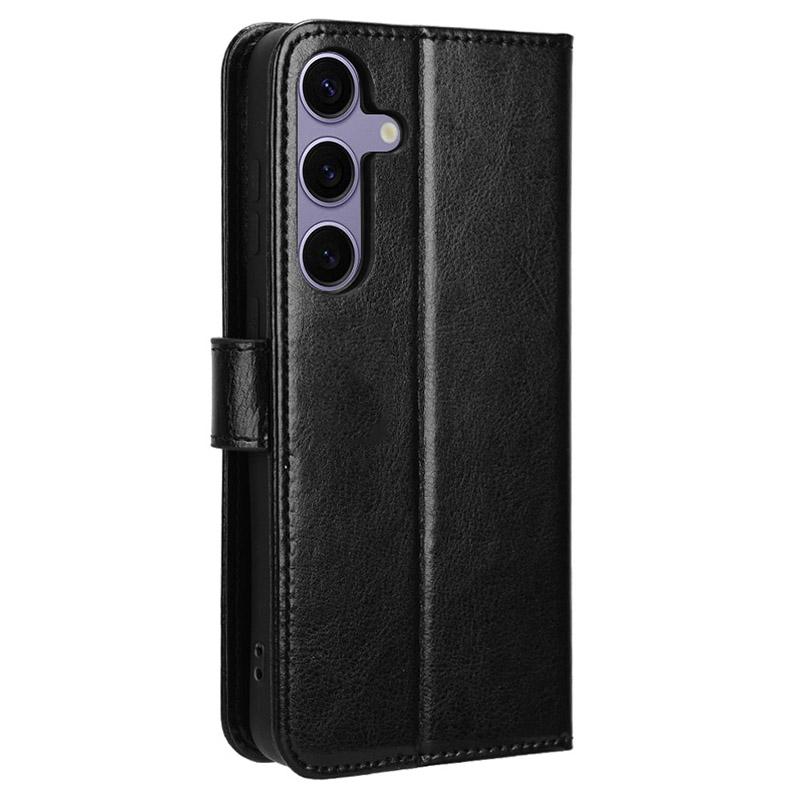 Para Samsung Galaxy S24 Capa de couro Carteira de telefone Padrão Crazy Horse