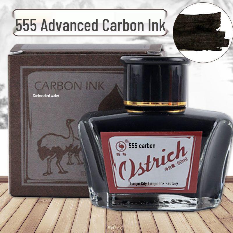 Ostrich Non-Carbon Ink for Series 5 Fountain Pens, Waterproof, Erasable, Red/Black/Pure Blue.