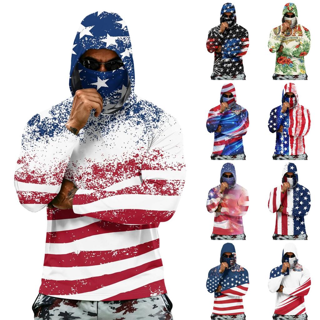 Men's Summer Quick-dryingLong-sleeved T-shirt Sun ClothingFishing FitnessSports Hded Long-sleeved Tp