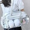 Y2K Neue Konzert Ita Tasche JK Große Kapazität Umhängetasche Süßes Mädchen Transparenter Rucksack Ausstellung DIY Abzeichen Display Umhängetasche