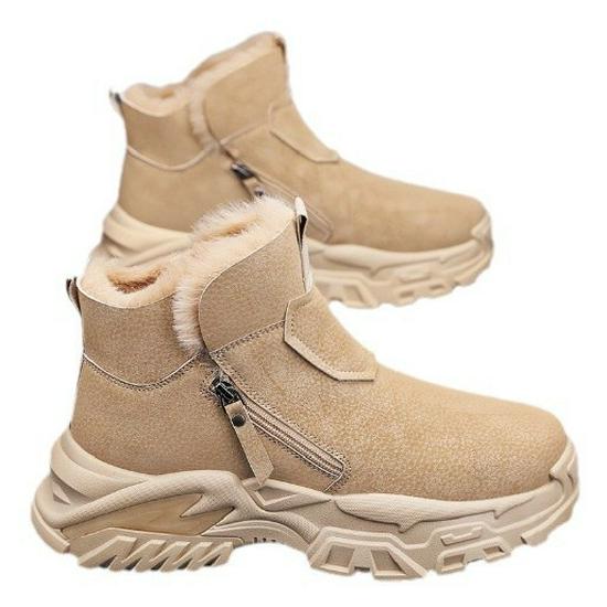 Pánské zimní vysoké nepromokavé sněhule s hřejivou sametovou podšívkou pro outdoor, protiskluzové a pro horolezectví.