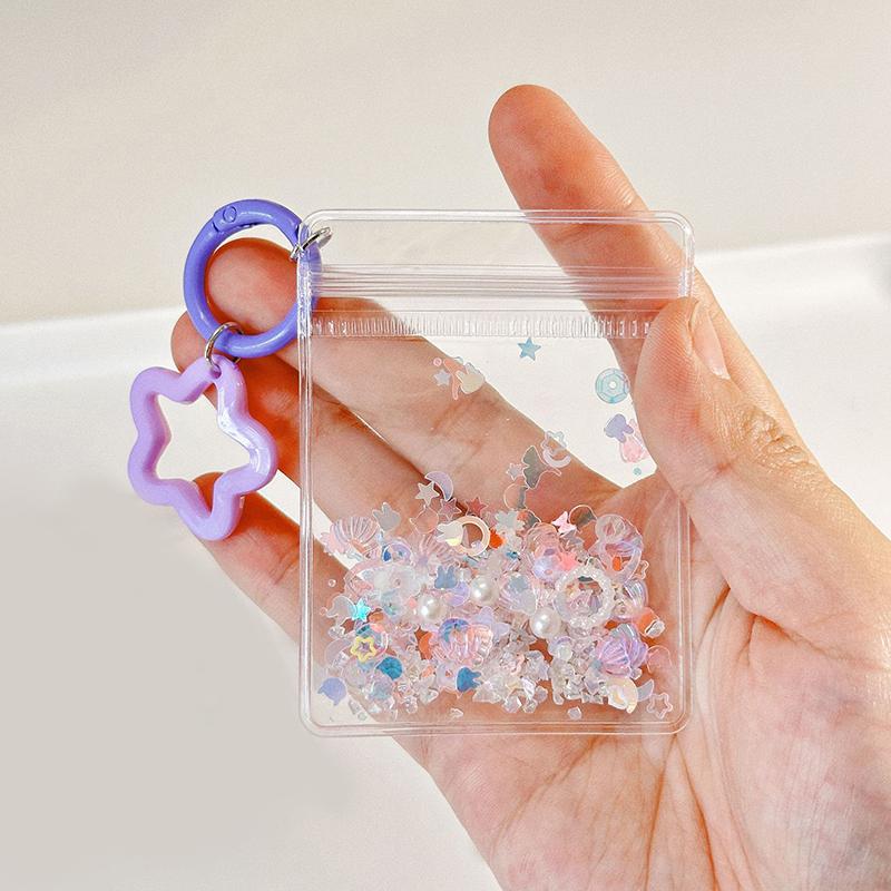 Cartoon Doll Gift Storage Bag Keychain Transparent Five-Pointed Star Pendant Toy Doll Gift Bag Children Toy Doll Storage Bag