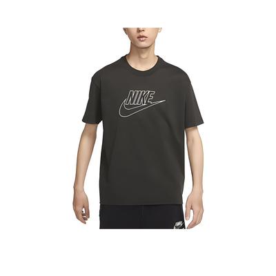 Logo Print Lässiges Rundhals-Kurzarm-T-Shirt Herren Oberteile Sequoia-Grün DR7826-355