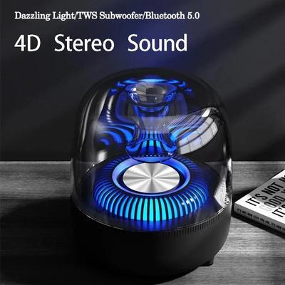 Multifunktionaler Bluetooth-Lautsprecher LED-Licht Heimkino HiFi Surround Sound Effekt Sound Subwoofer TWS Tragbarer Caixa De Som