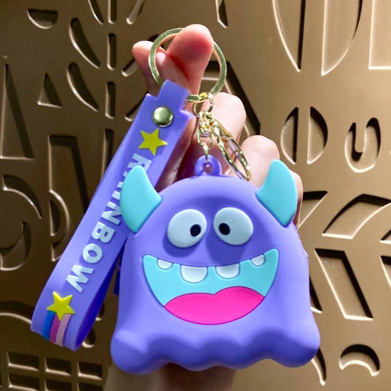 

Креативный силиконовый кошелек для монет и брелок: Идеально подходит для наушников, карт и многого другого — компактный подарок! Single OPP Bag розовый