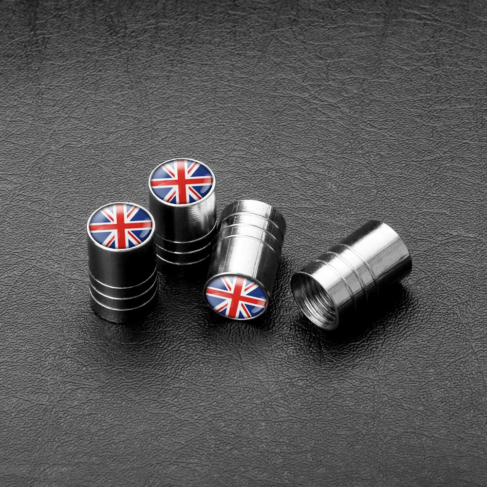 Car Wheel Tire Valve Cap UK England Britain Flag Tyre Valve Stem Cover for Jaguar Land Rover Bentley Martin Rolls Royce MG Aston FG6