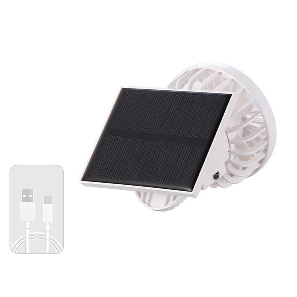 Low Noise Portable Solar Fan Adjustable Small Air Cooler Convenient Mini Solar Powered Fan  Sports