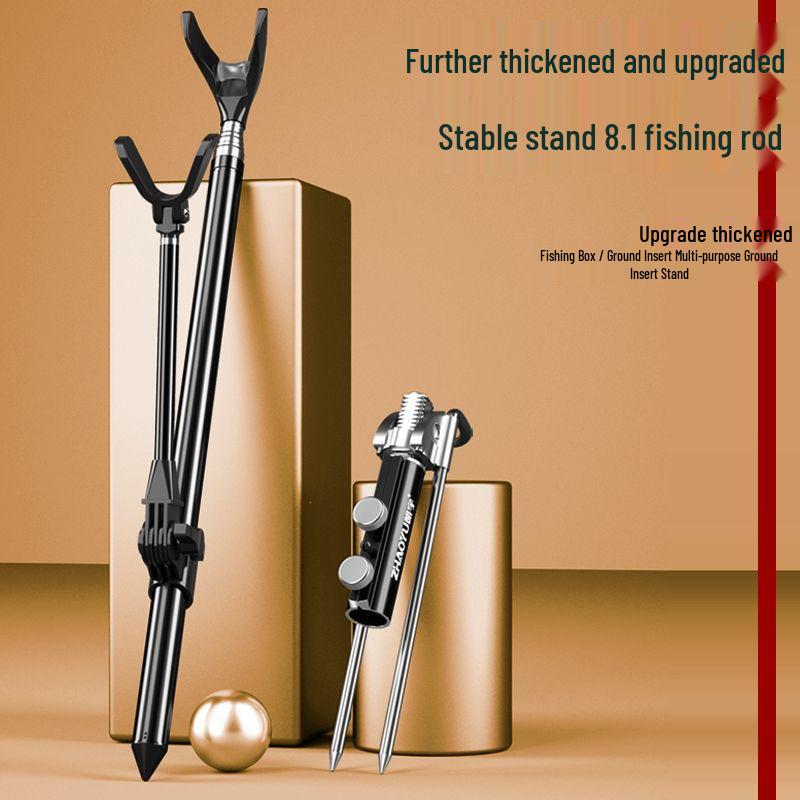 Stainless Steel Two-in-One Fishing Rod Holder & Ground Stake Stand
