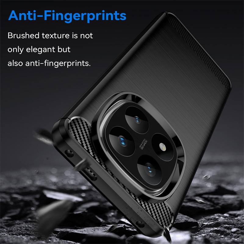 For Cover Xiaomi Redmi Note 14 Pro Plus Case Redmi Note 14 Pro 5G Capas Back Carbon Fiber TPU Soft Fundas Redmi Note 14 Pro Plus