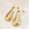High-End Chubby Water Drop Earrings: U-Shaped Light Luxury Fashion for Women