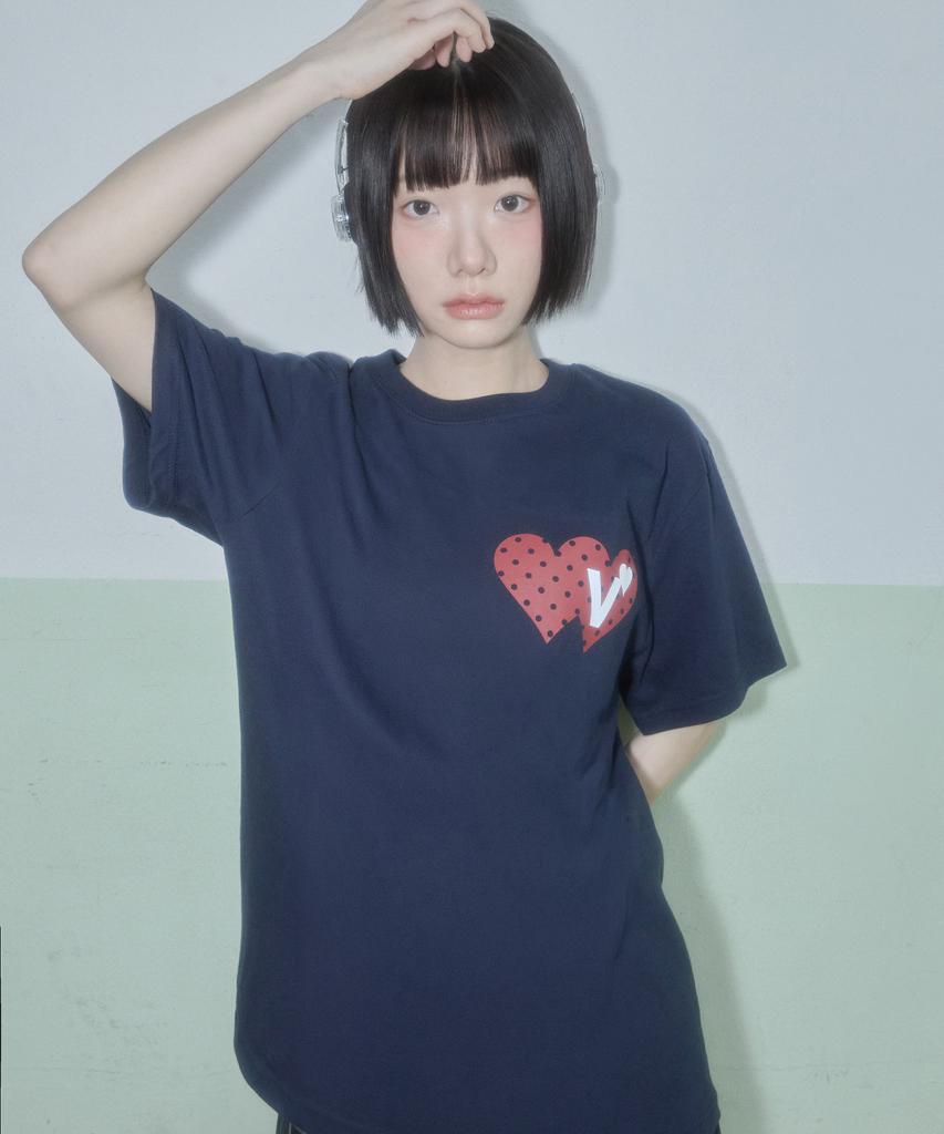 VIDEO JOCKEY Double Heart T-Shirt [6 Colors]