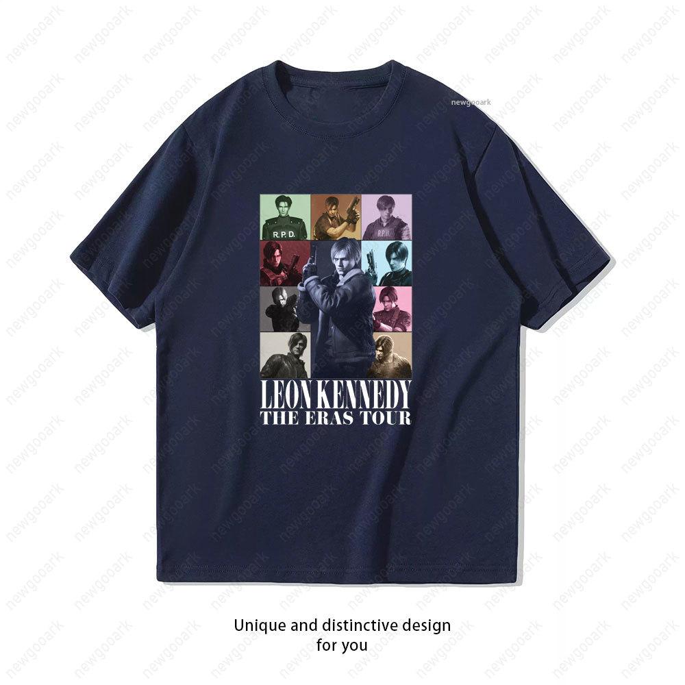 Leon Scott Kennedy Retro Tshirt Women Unisex Casual Cotton Graphic T Shirts Creative Streetwear Camisetas Tops Tee Shortsleev