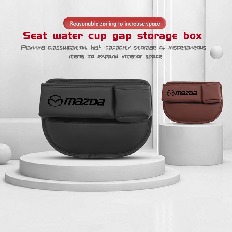 Para Mazda Asiento de Coche Costura Hueco Ranura Ranura Caja de Almacenamiento Con Portavasos MX5 RX8 Axela Demio Atenza MS GJI GH BK MP 5 CX3 CX5