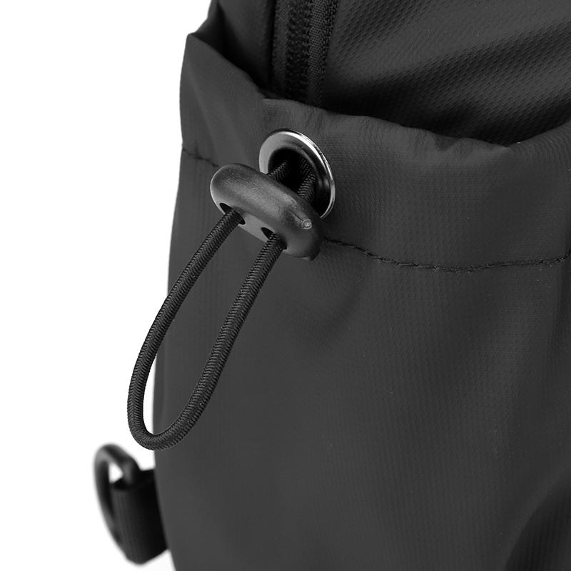 Sleek Black Sling Bag Men's Waterproof Crossbody Chest Bag for Casual Travel & Daily Use