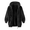 Men Fleece Hooded Jacket Winter Warm Zip Up Sweatshirt Soft Breathable Coat Casual Outerwear