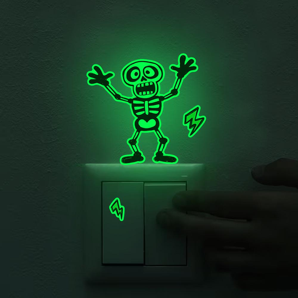 Personalized Cartoon Electric Shock Figurine Children's Room Bedroom Switch Decorative Wall Sticker