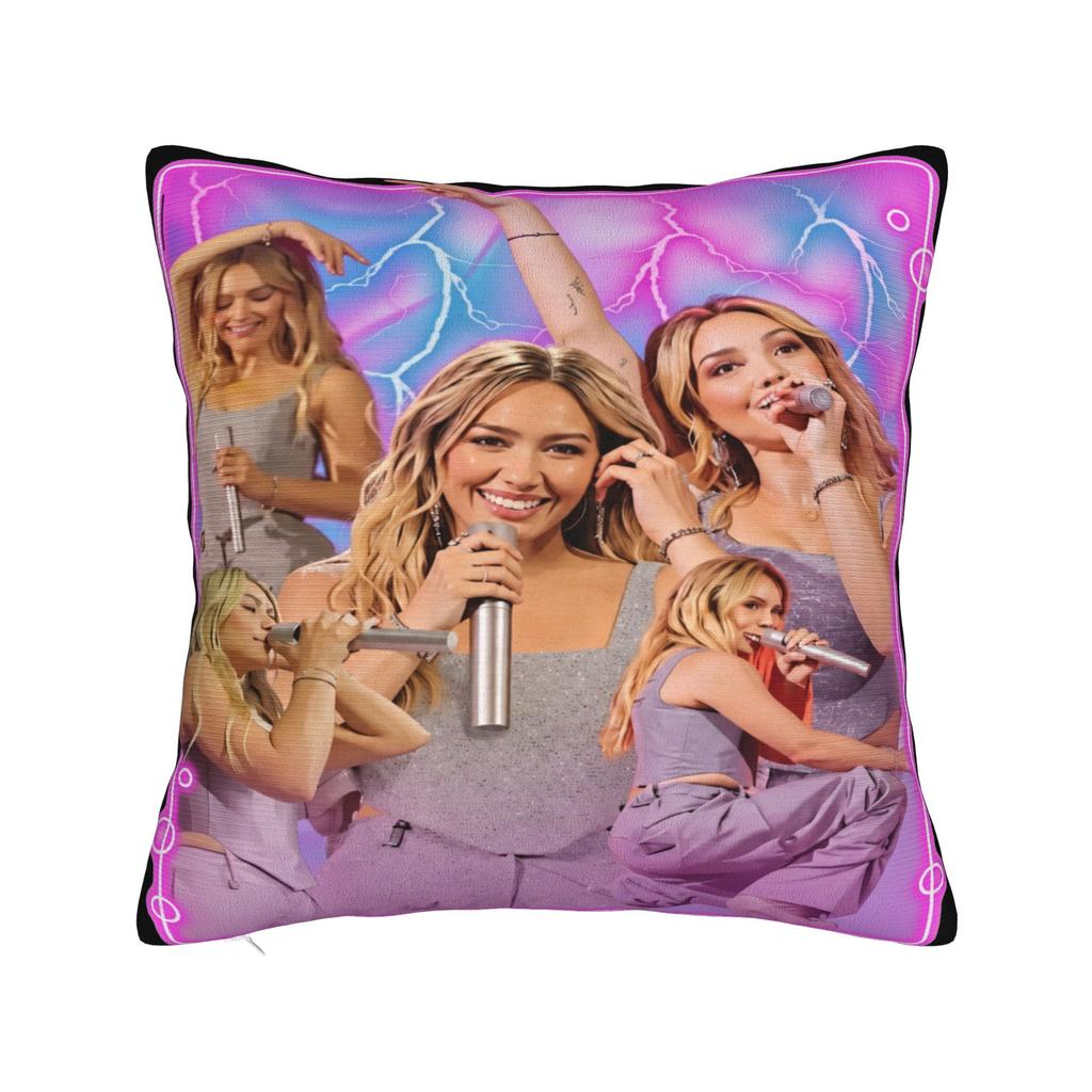 Hilary Duff Lucky Me Tour Pillow Case  Comfy Pillow Cover Cute Funny Pillowcases For Sofa Bedroom Home Decor