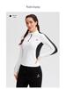Women's Quick-Dry Long Sleeve Half-Zip Color Block Running Top