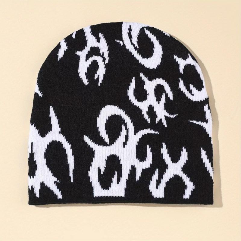 Adult Teens Christmas Jacquard Knitted Hat Winter Warmer Cycling Windproof Hat