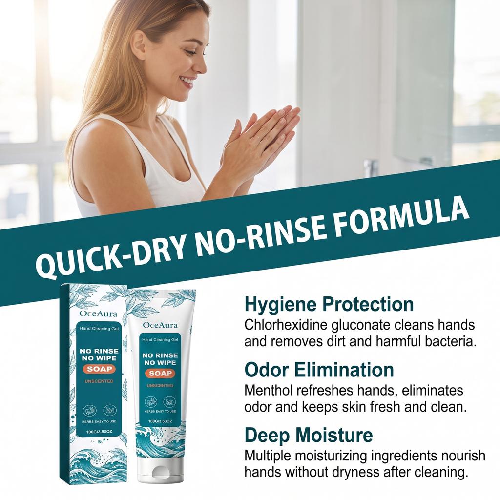 OCEAURA Hand Sanitizer Gel 75% Alcohol Kill 99.9% Germs, Gentle Cleansing & Moisturizing