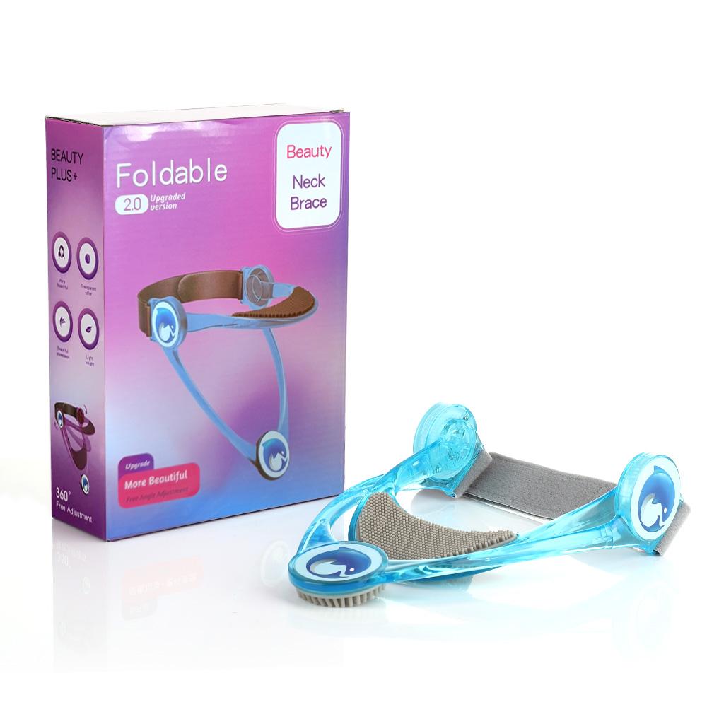 

Корректор осанки с поддержкой шеи, фиксированная поддержка, шейный воротник, устройство для вытяжения, предотвращение искривления плеч, коррекция позвоночника синий