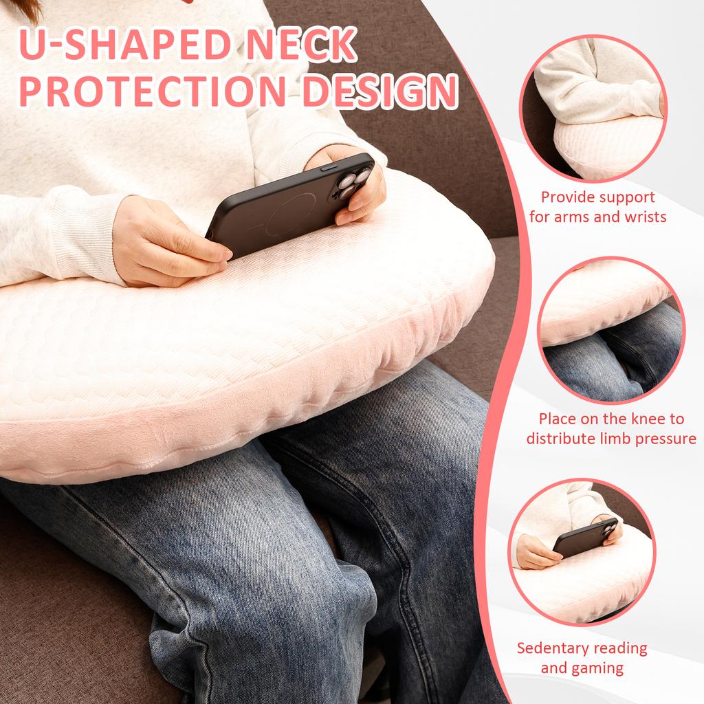 Gaming Reading Pillow U Shape Arm Support Pillow Adult Crocheting Pillow Portable Desk Soft Skin-Friendly For Watching TV Travel