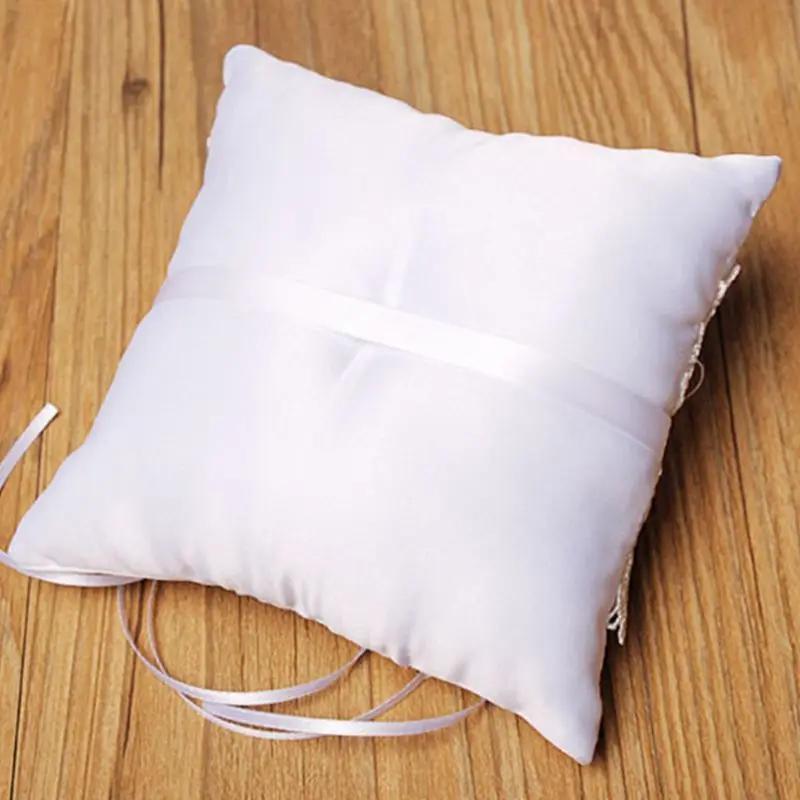 15X15cm Lace Ring Pillow Vintage European Style for Wedding Engagement Decoration Jewelry Rings Cushion Decoration