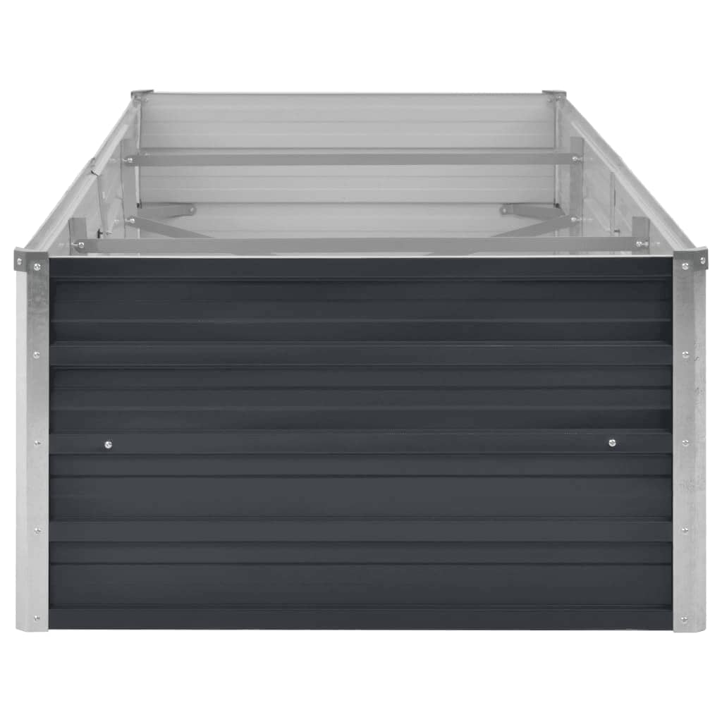 Garden Raised Bed Anthracite 240 X 80 X 45 Cm Galvanized Steel