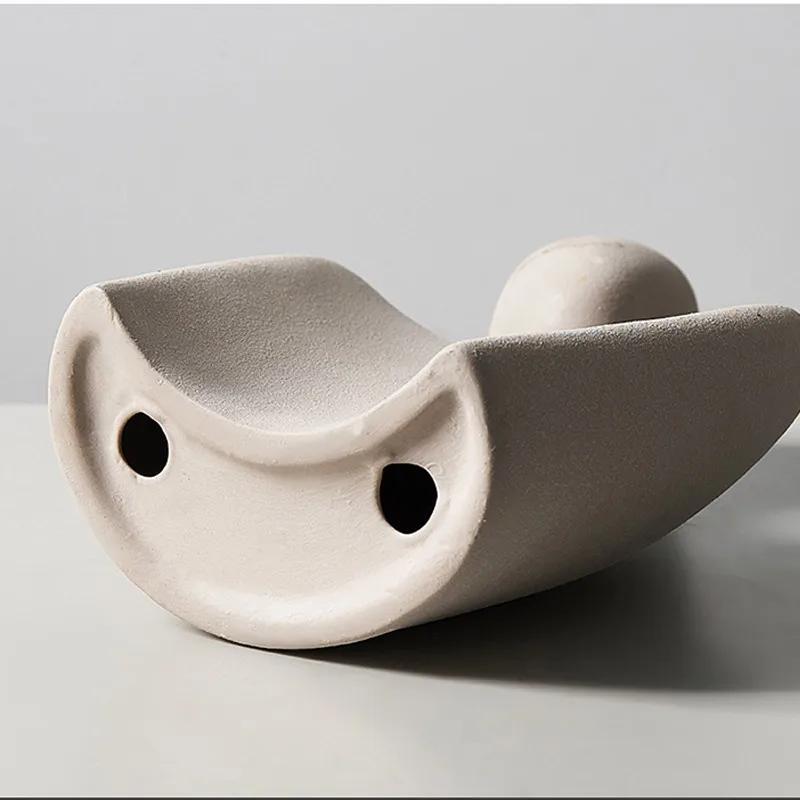 Nordic minimalist abstract figures ceramic ornaments bedroom living room desktop furnishings home decoration office figurines