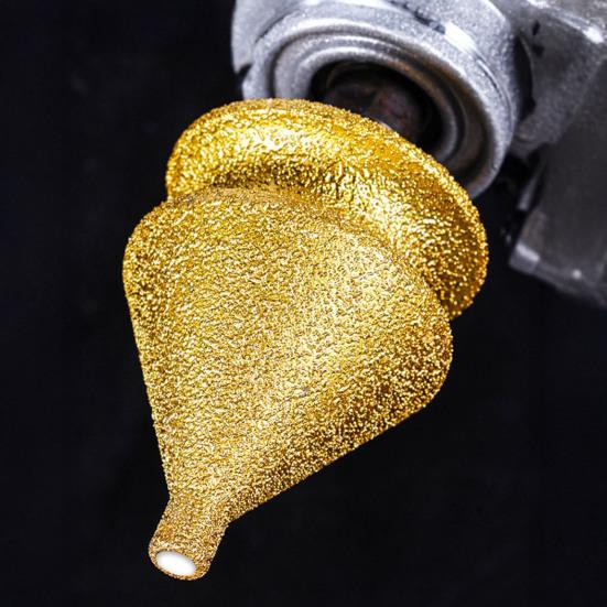 High-density Diamond Abrasive Drill Bit Chamfering for Grinder, 4-in-1 Hole Saw, Beveling Grinding Head Marble Chamfering/Hole Enlarging/Polishing/Arc