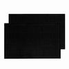 Heat Insulation Drain Pad PVC Black Thick Heat and Cold Resistant Draining Placemat for Kitchen Home 2PCS