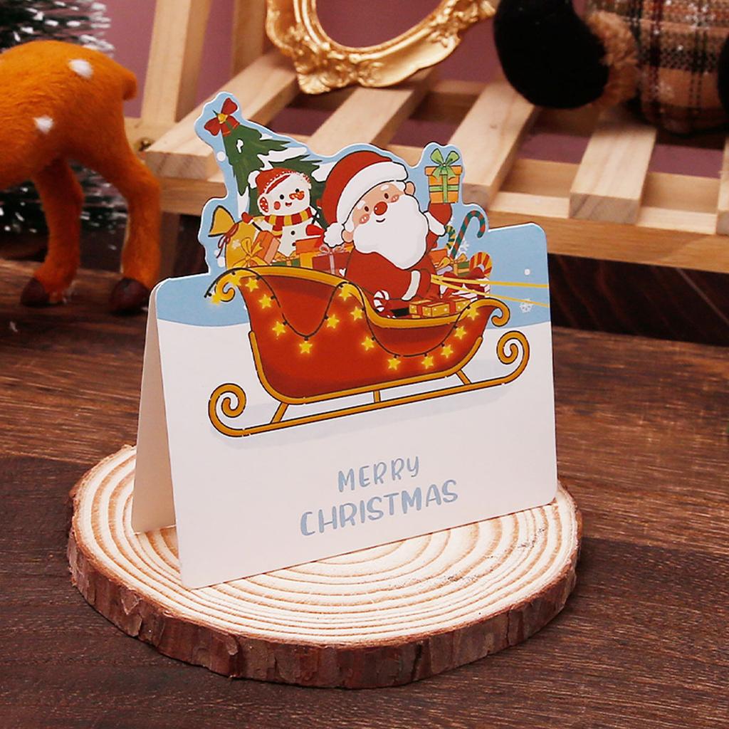 Merry Christmas Greeting Card Mini Christmas Blessing Greeting Cards School Envelope Postcard Gift Card for Xmas New Year Gifts