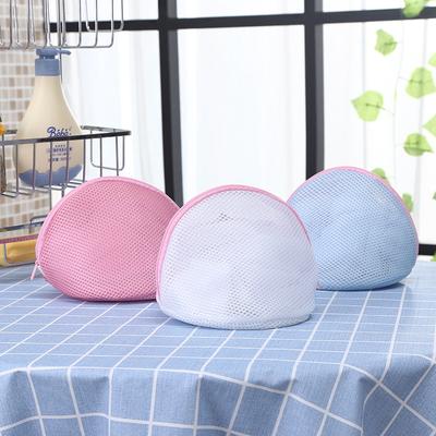 Bolsa de Lavado de Ropa Interior 15*16 Gruesa Sándwich Hemisferio Bolsa de Lavandería Malla Triangular Bolsa para Sujetadores