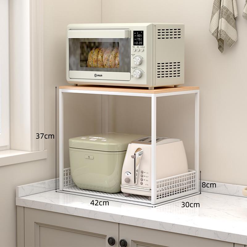 Countertop Kitchen Microwave Rack with Drawer for Oven, Rice Cooker, Air Fryer, and Appliances - Floor Standing Storage Organizer