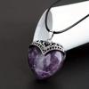 Heart Crystals Natural Stone Necklaces Pendants Women Amethysts Crystal Healing Necklace Heart Necklace Natural Stone Pendant