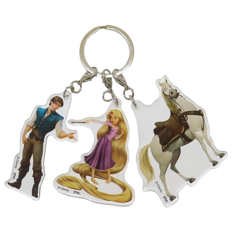 

3 rows of acrylic keychains Rapunzel and Flynn