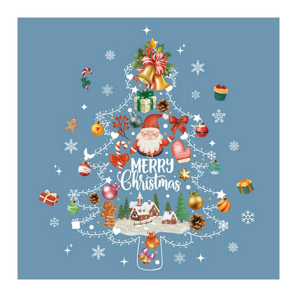 Festive Tree Sticker Christmas Window Sticker Removable Window Sticker Vibrant Colors Decoration Easy Installation Sticker