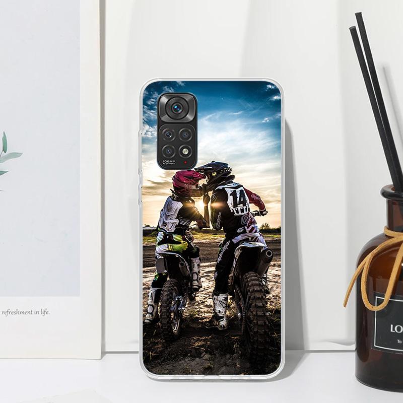 

Motocross Motorcycle Dirt Bikes Phone Case For Xiaomi Redmi Note 15 13 14S 14 Pro Plus 12S 11S 10S 12 11E 10 11T Art Fundas Back Redmi Note 15 4G