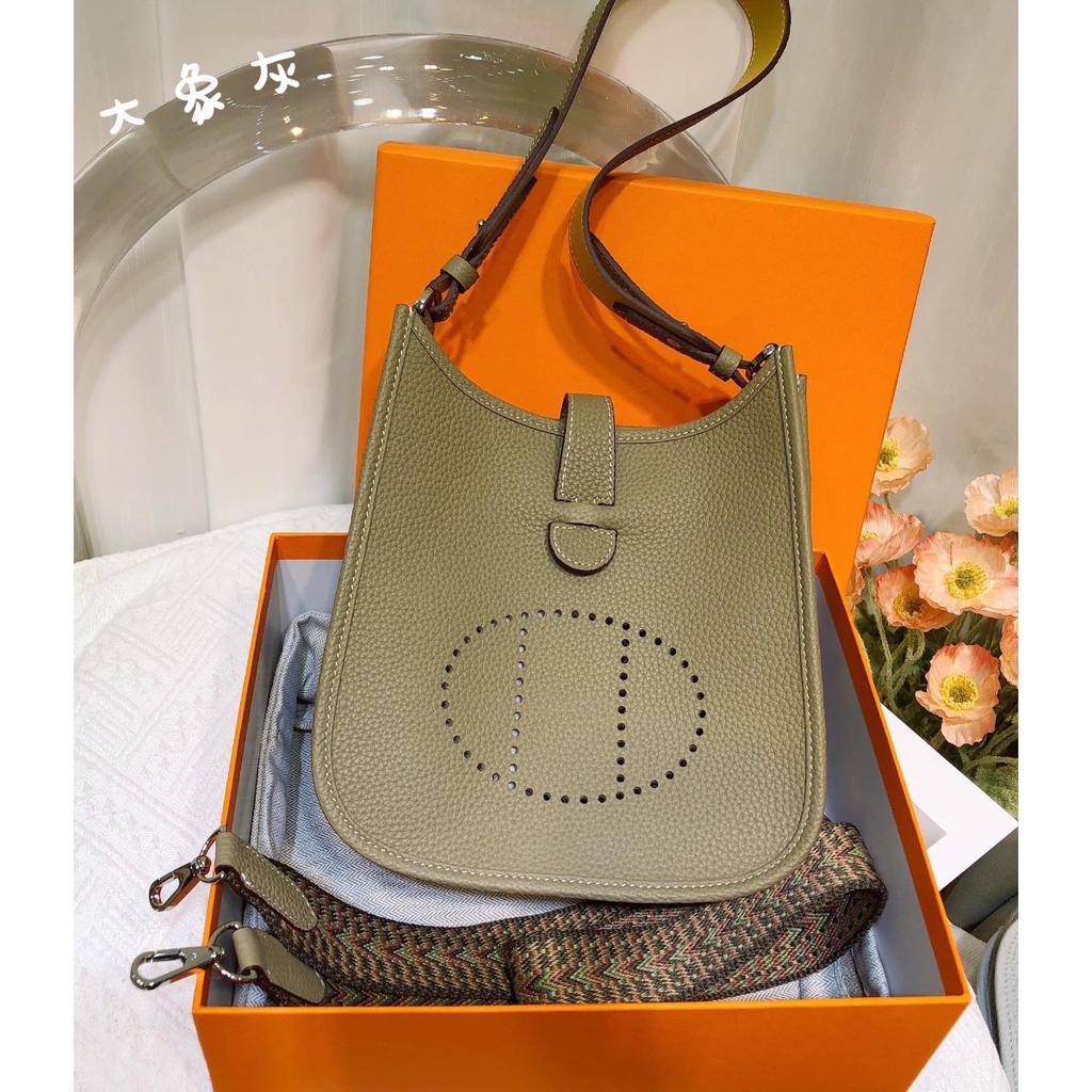 Spot Wholesale Top Layer Cowhide Evelyn Bag Genuine Leather Mini Bucket Bag TC Leather Mini Shoulder Crossbody Bag Tide