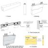 2Pcs Pocket Door Roller Hardware Slide,4 Wheel Sliding Doors Bearing Pulley Home Room Wood Door Hanging Wheels,Rail Track Pulley