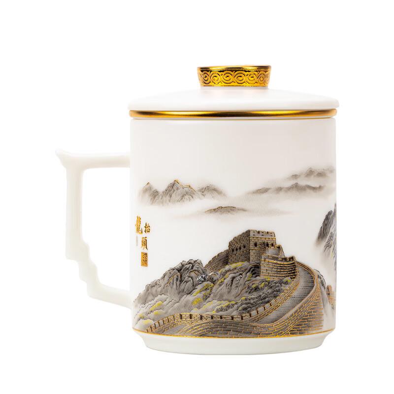 Teaxun 'Jiangshan Yonggu' Jade Porcelain Tea Infuser Mug