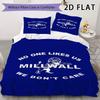 Millwall FC Set Copripiumino Trapuntato Coperta Trapuntata Federa Decorazione per la Casa Regalo di Compleanno (1 * copripiumino + 2 * federe senza imbottitura)